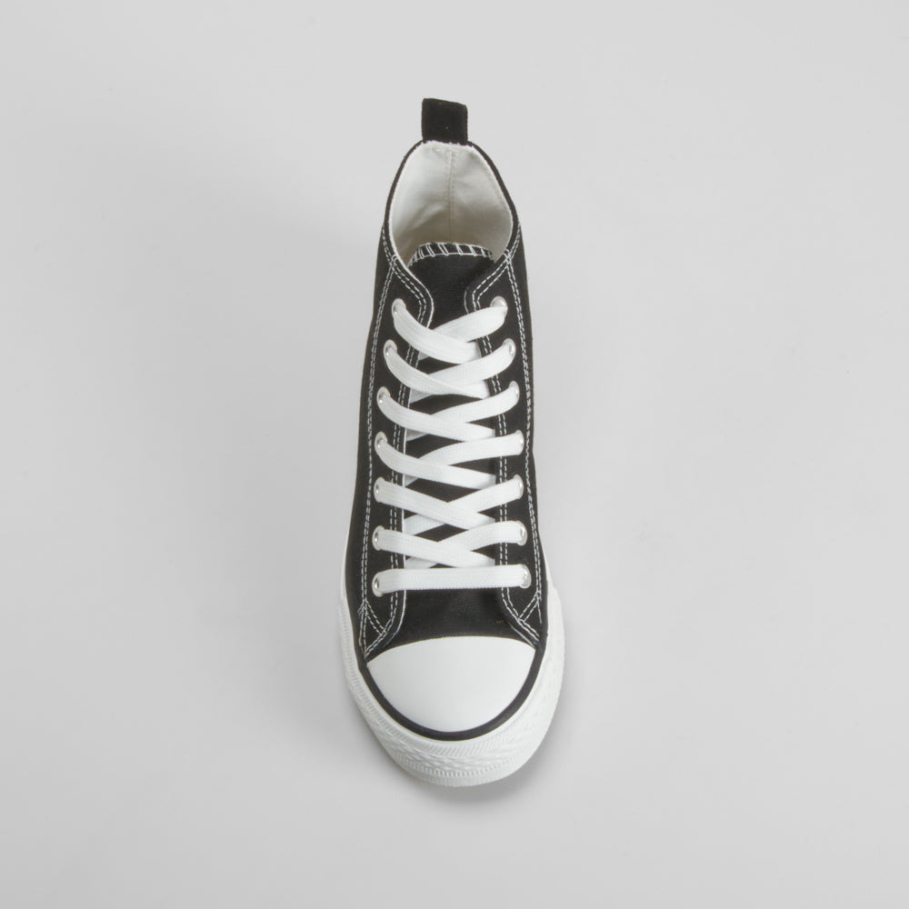 Zapatilla lona alta negra NYC
