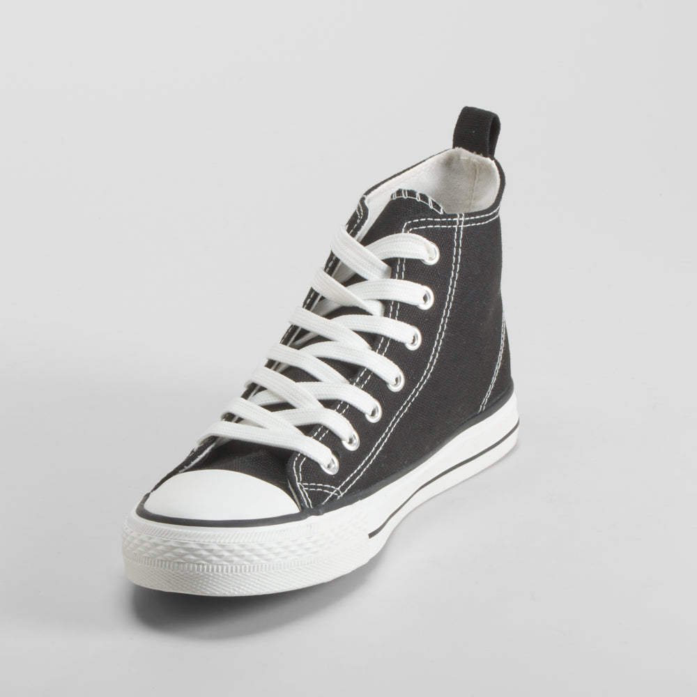 Zapatilla lona alta negra NYC