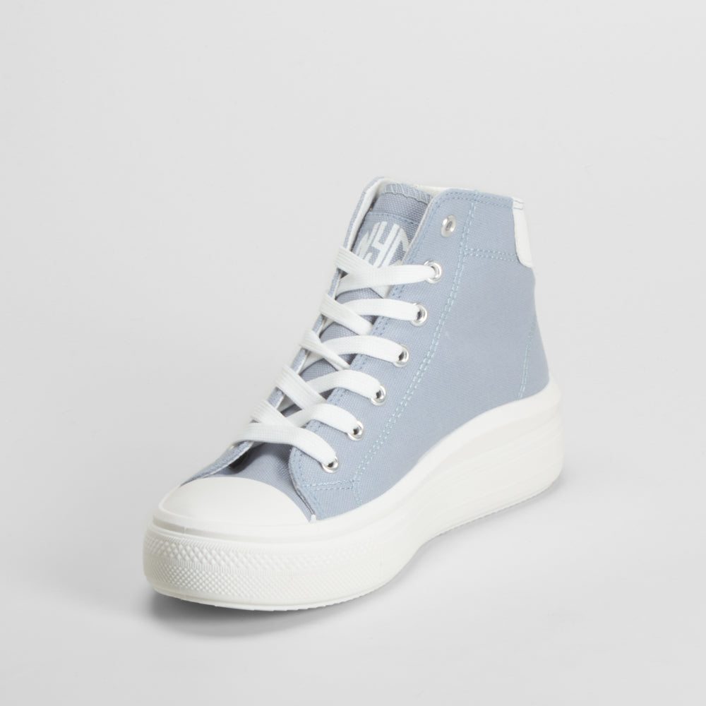 Zapatilla lona alta azul NYC