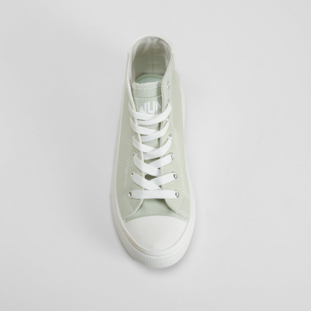 Zapatilla lona alta verde NYC