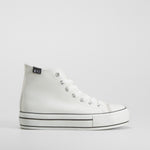 Zapatilla alta plataforma blanca NYC