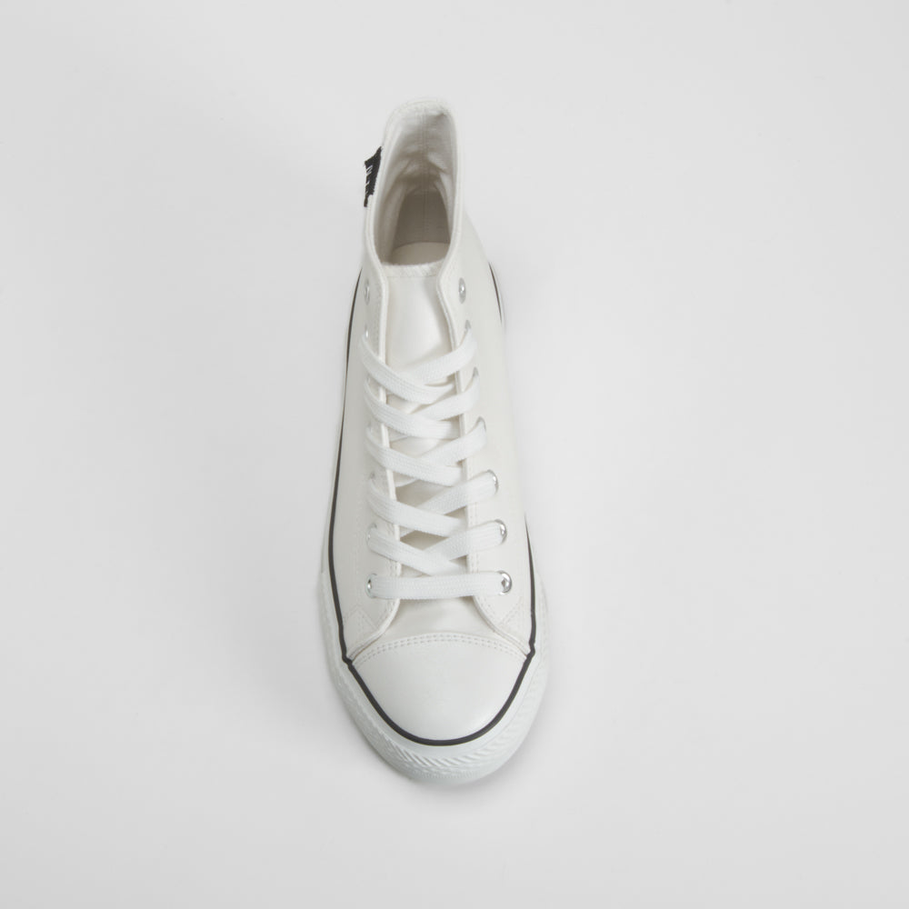 Zapatilla alta plataforma blanca NYC