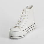 Zapatilla alta plataforma blanca NYC