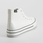 Zapatilla alta plataforma blanca NYC