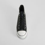 Zapatilla lona alta plataforma negra NYC