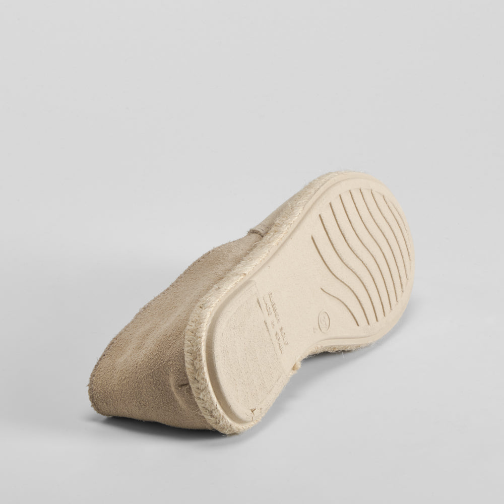 Yute plano en piel beige SENDA ROAD