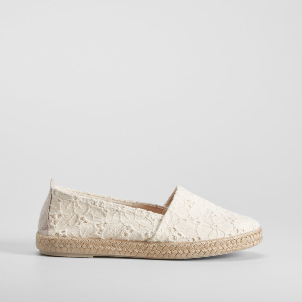 Alpargata de yute y macrame color crudo SENDA ROAD