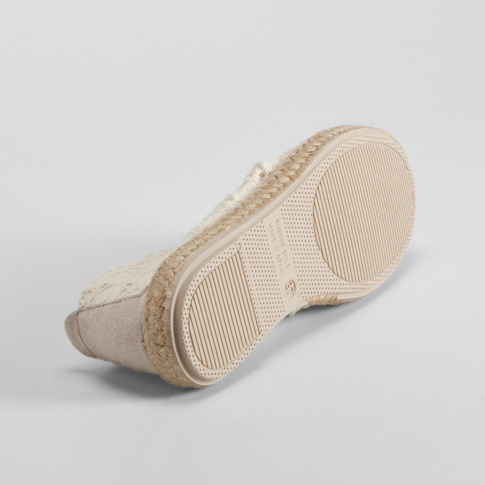 Alpargata de yute y macrame color crudo SENDA ROAD