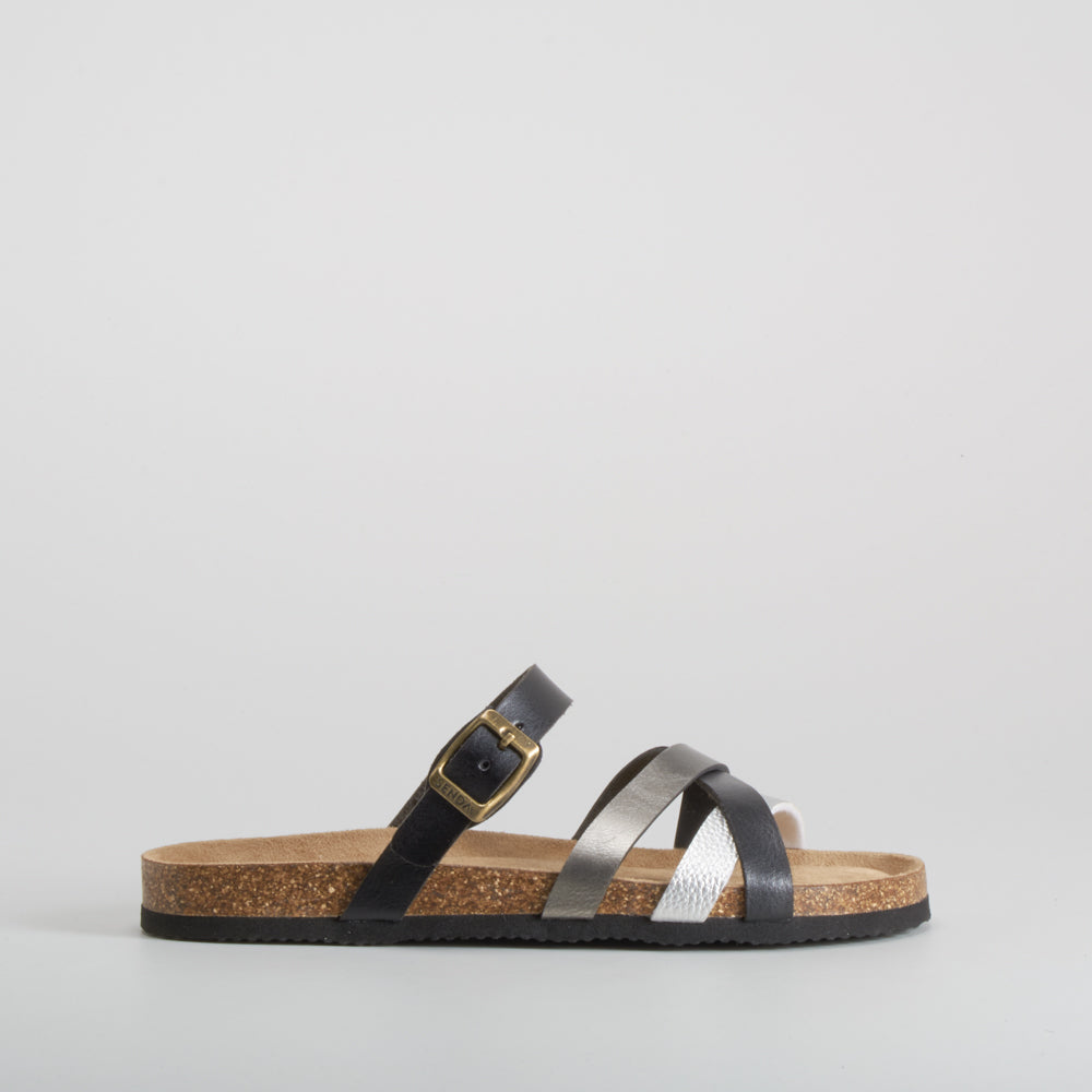 Sandalia bio tiras negra SENDA ROAD