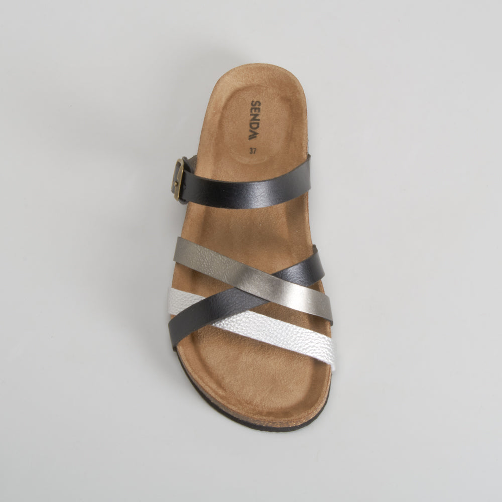 Sandalia bio tiras negra SENDA ROAD