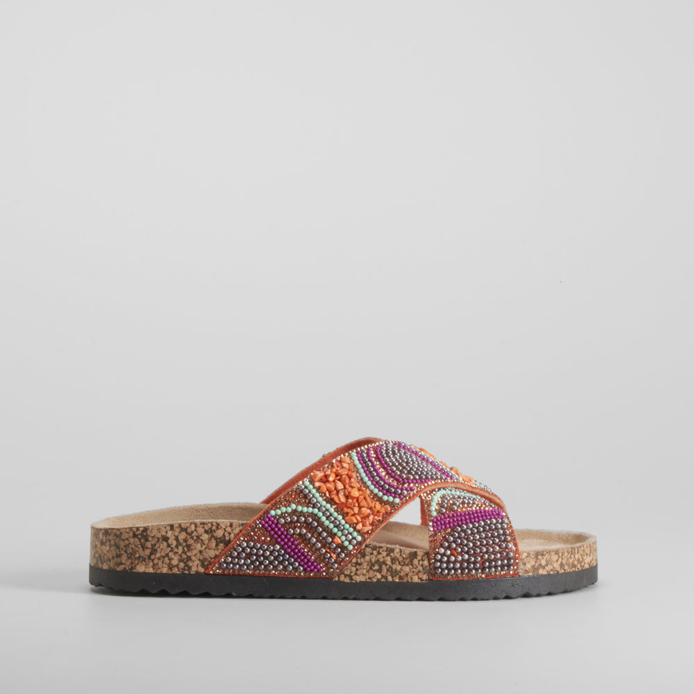 Sandalia bio abalorios multicolor SENDA ROAD