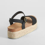 Sandalia plataforma negra SENDA ROAD