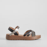 Sandalia bio tricolor negra SENDA ROAD
