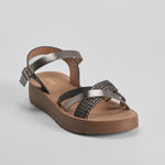 Sandalia bio tricolor negra SENDA ROAD