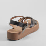 Sandalia bio tricolor negra SENDA ROAD