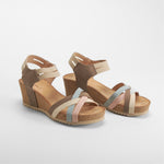 Sandalia cuña bio tiras multicolor SENDA ROAD