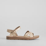 Sandalia tiras cruzada beige SENDA ROAD