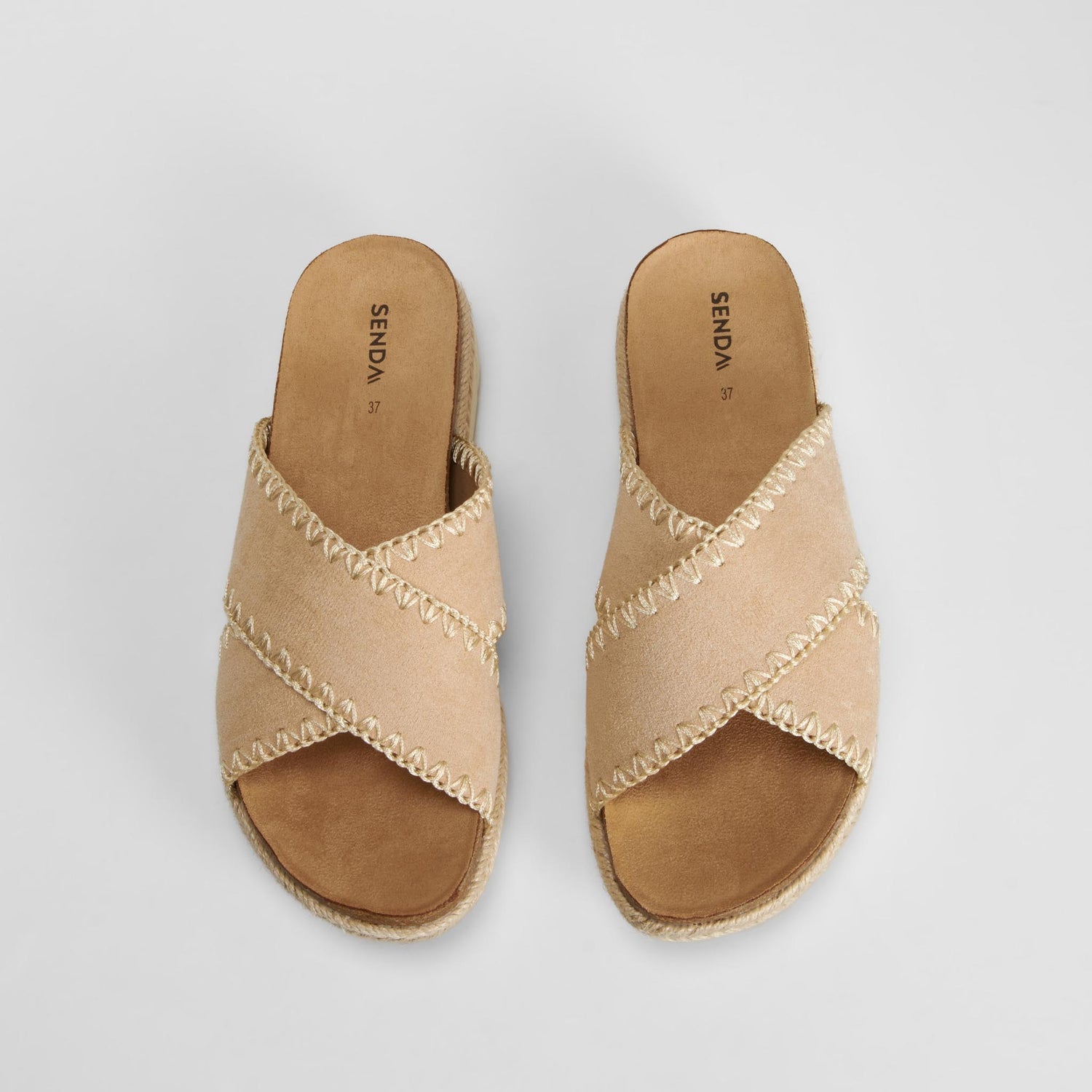 Sandalia bandeleta cruzada beige SENDA ROAD
