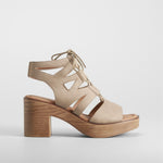 Sandalia tacón beige claro SENDA ROAD