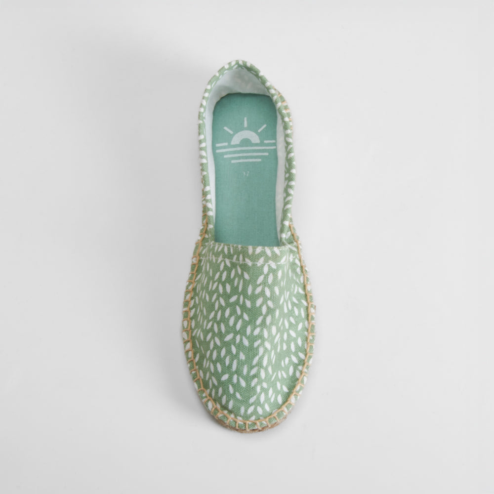 Alpargata estampada verde COCONUT