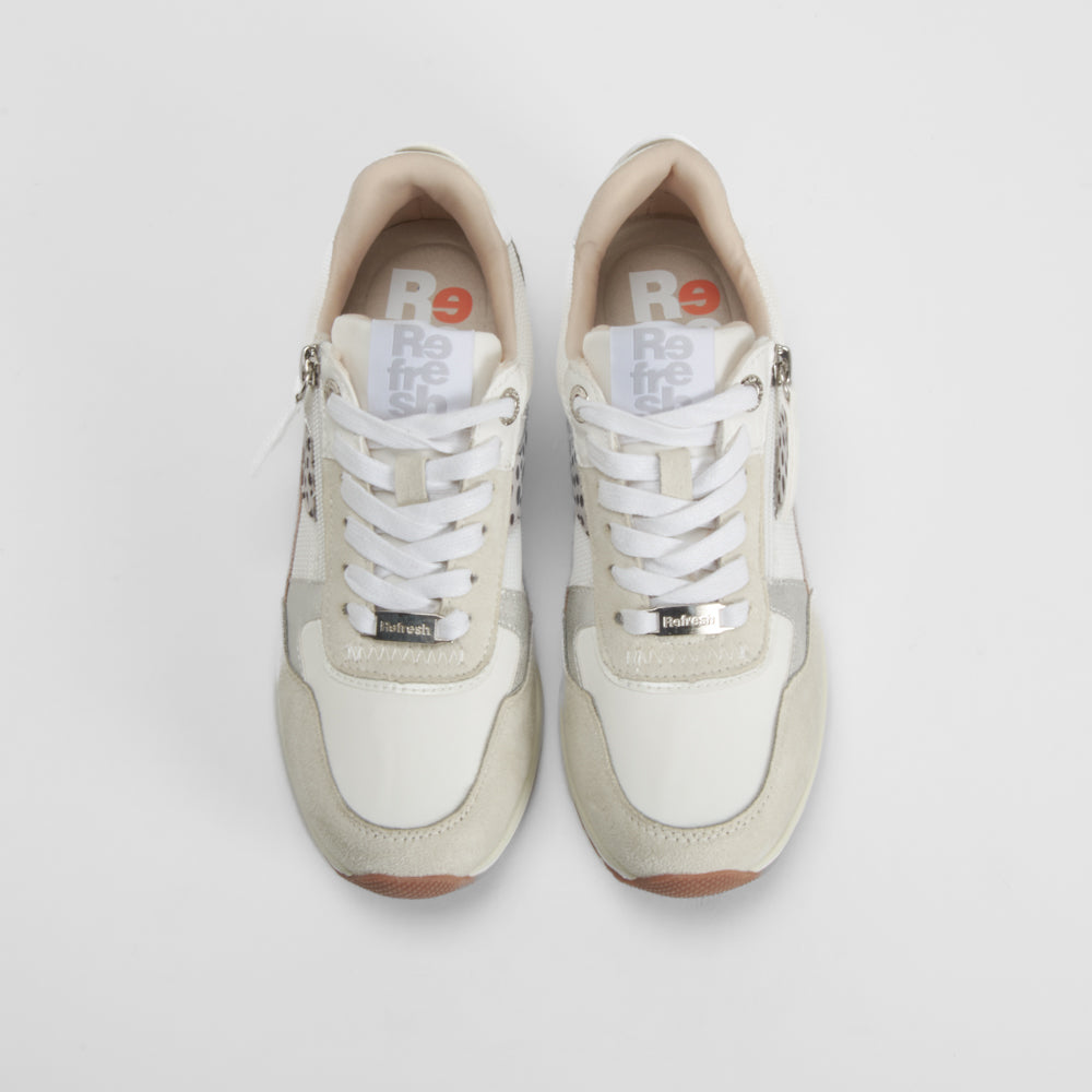 Sneaker cremallera lateral blanco REFRESH