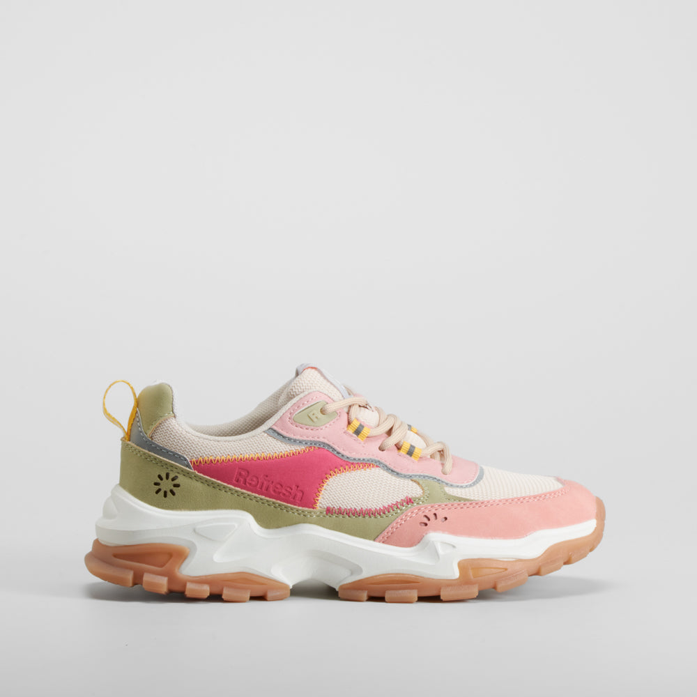 Zapatilla casual multicolor en fucsia REFRESH