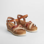 Sandalia cuña camel REFRESH