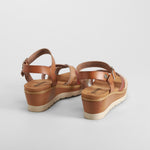Sandalia cuña camel REFRESH