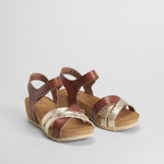 Sandalia cuña bio camel XTI