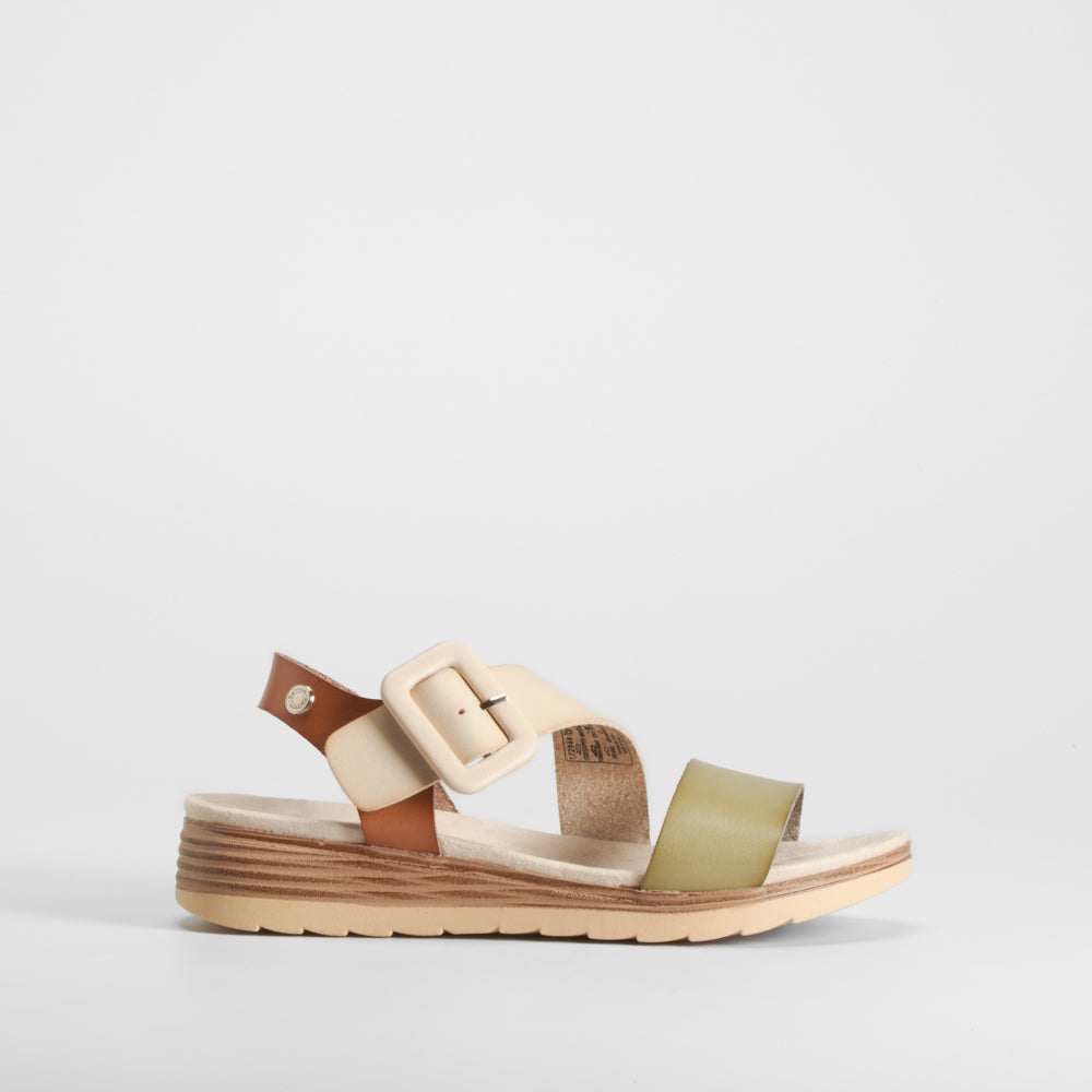 Sandalia tricolor blanco REFRESH