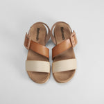 Sandalia tricolor taupe REFRESH