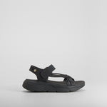 Sandalia tiras velcro negra XTI