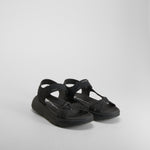 Sandalia tiras velcro negra XTI