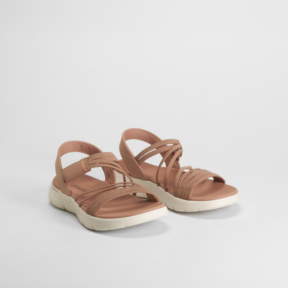 Sandalia Go Walk Flex marrón SKECHERS