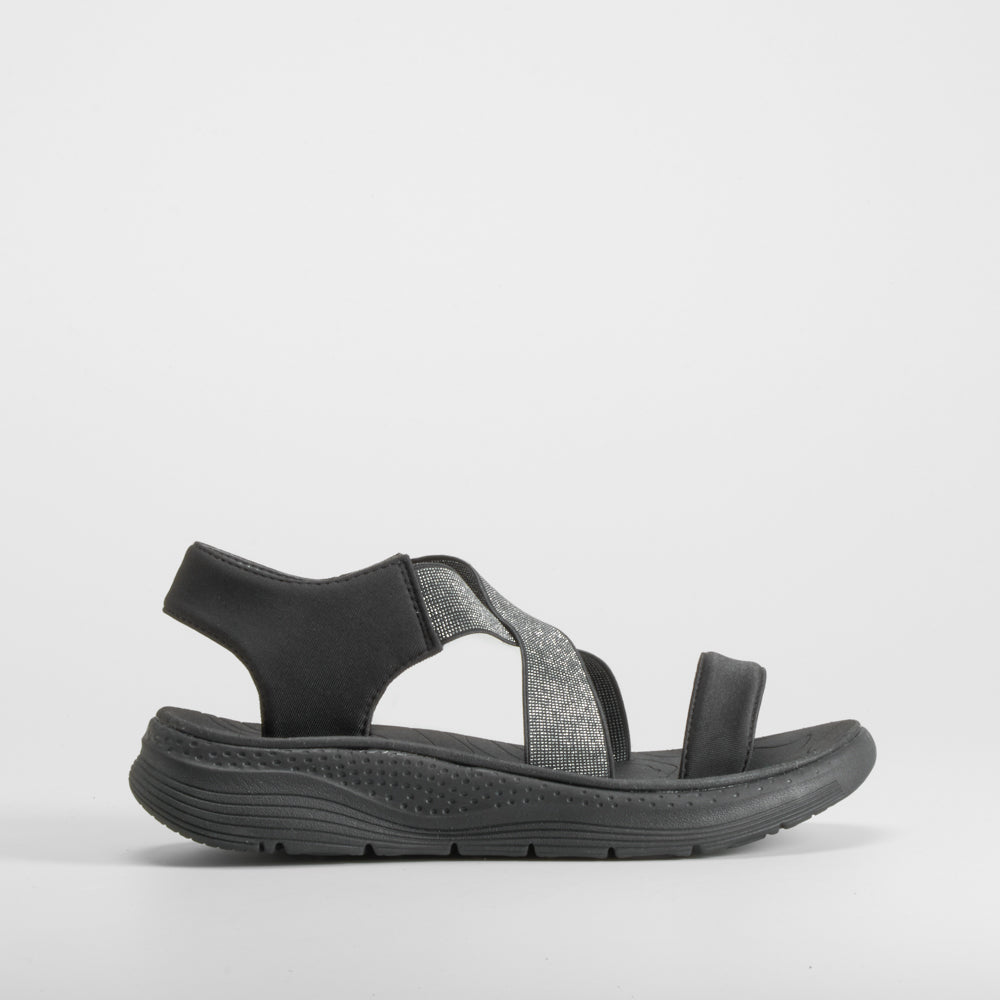 Sandalia deportiva walking negra UTWO