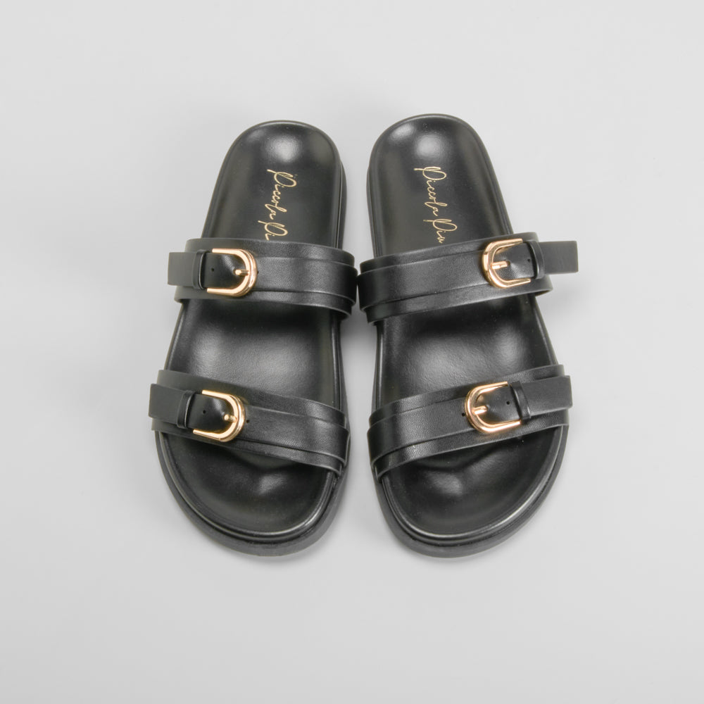 Sandalia bio negra PICCOLA PIU