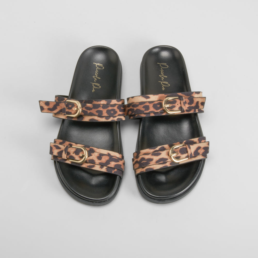 Sandalia bio marrón leopardo PICCOLA PIU