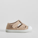Zapatilla de lona cangrejera bebé beige BACHE