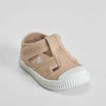 Zapatilla de lona cangrejera bebé beige BACHE