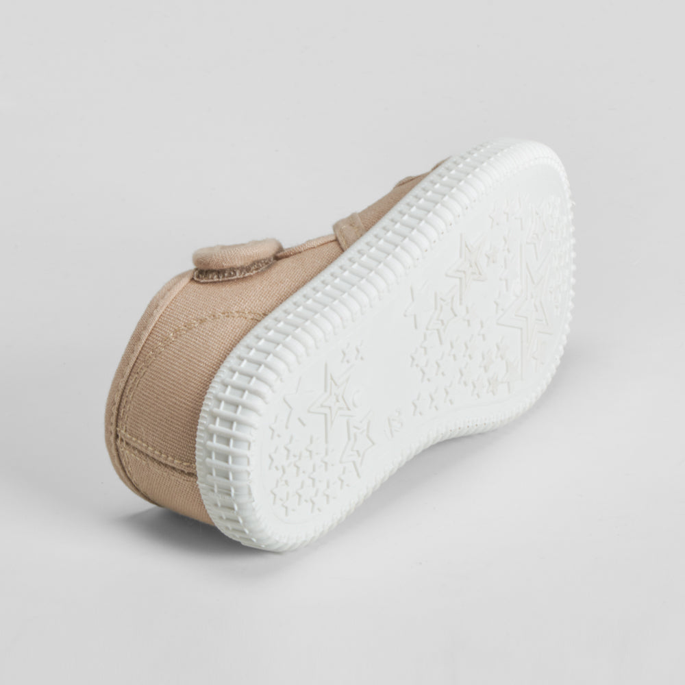 Zapatilla de lona cangrejera bebé beige BACHE