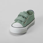 Zapatilla lona velcro bebé verde BACHE