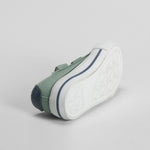 Zapatilla lona velcro bebé verde BACHE