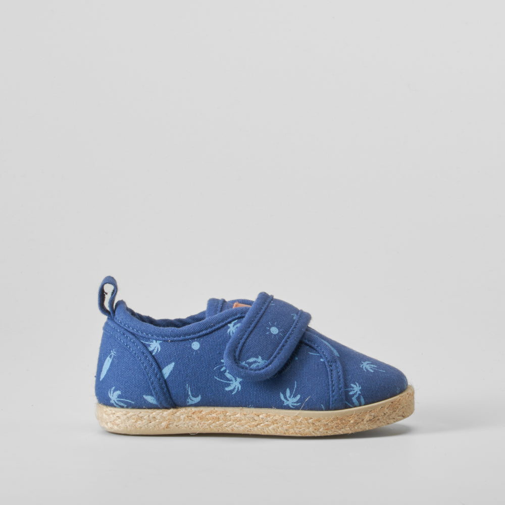 Zapatilla lona yute bebé azul BACHE