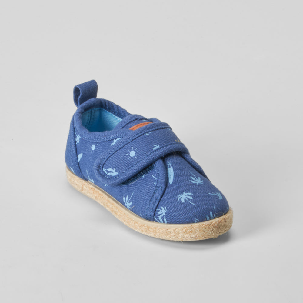 Zapatilla lona yute bebé azul BACHE