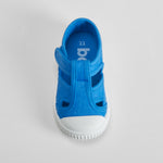 Zapatilla de lona cangrejera bebé azul BACHE