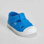 Zapatilla de lona cangrejera bebé azul BACHE