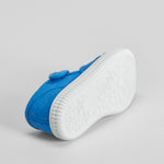 Zapatilla de lona cangrejera bebé azul BACHE