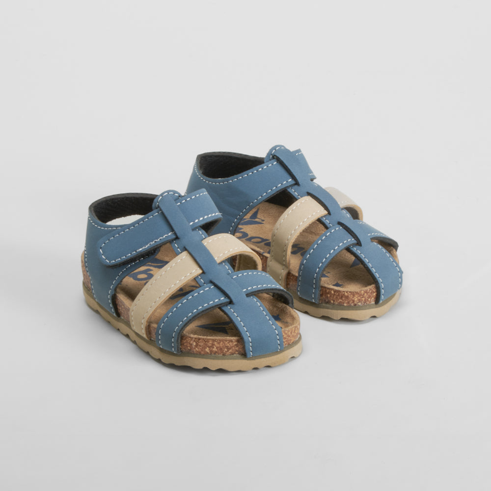 Sandalia bio cerrada de bebé azul BACHE