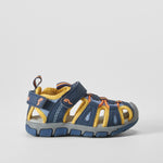Sandalia deportiva bebé azul y amarillo BACHE