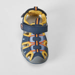 Sandalia deportiva bebé azul y amarillo BACHE